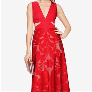 Red BCBG long dress